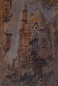 Street Scene In Cairo. by Henry Simpson