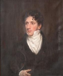A Portrait Of George Thomas Palmer At The Age Of 21, Half-length Holding A Mortar Board