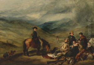 A Shooting Party Regaling- A Scene In The Moors by William Simson