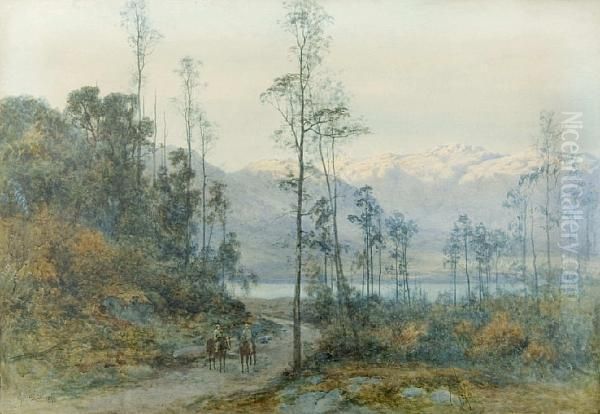 Mounted Figures Before A Lake Landscape - view 1