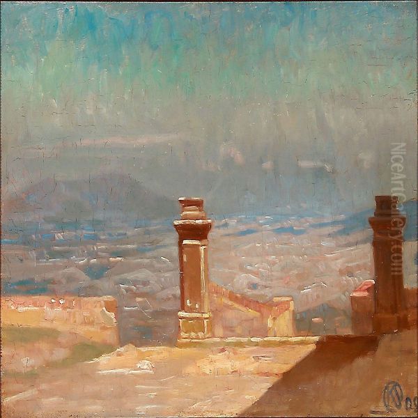 Southern Landscape With A View Over A City - view 1