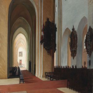 Interior From The Cathedral Of Aarhus by Knud Sinding