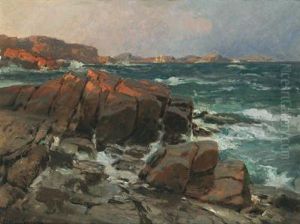 Brandung An Der Norwegischen Kuste by Otto Ludvig Sinding