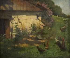 By The Henhouse by Otto Ludvig Sinding
