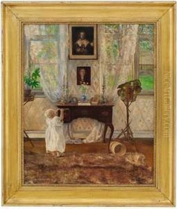 The Boy In Thelivingroom 1903 by Sigmund Sinding