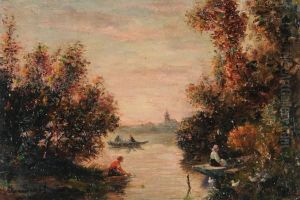 Lavandaie Sul Bordo Della Senna by Andre Sinet