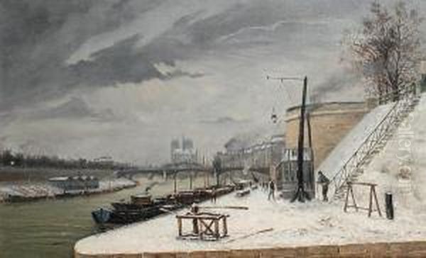 The Seine In Winter - view 1