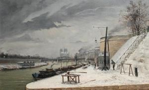 The Seine In Winter by Andre Sinet