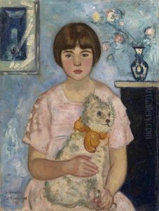 Girl With A Teddy Bear by Nicolas Sinezouboff