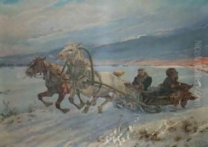 Winterlandschaft Mit Troika. Unten Rechts Signiert Und Datiert A. Singer