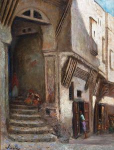 Rue De Lacasbah D'alger Et Impasse Du Diable by Joseph Sintes