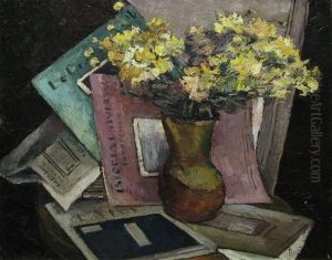 Natura Statica Cu Carti by Ion Theodorescu Sion