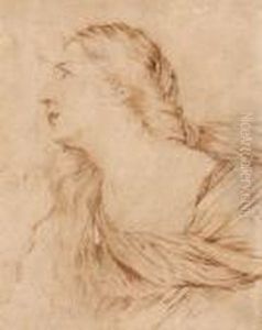 Etude De Tete De Femme by Elisabetta Sirani