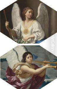 An Allegory Of Fame And An Allegory Of Virtue by Elisabetta Sirani