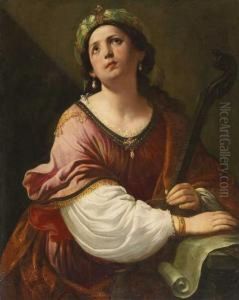 Heilige Cacilie by Giovanni Andrea Sirani