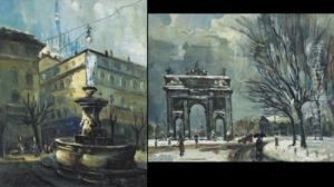Arco Della Pace, Milano, Sotto La Neve