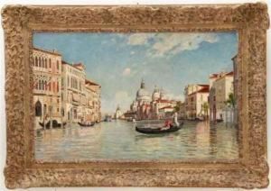 Grand Canal Overlooking Santa Maria Della Salute by Carl Skanberg
