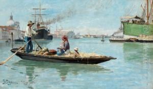 Harbour Scene From Venice by Carl Skanberg