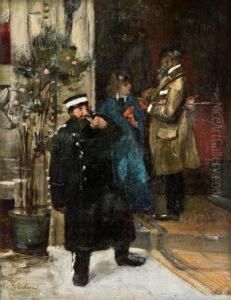 Vor Dem Hotel by Franz Skarbina