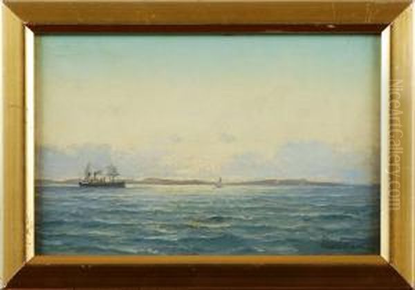 Kustlandskap Med Segelbatar - view 1