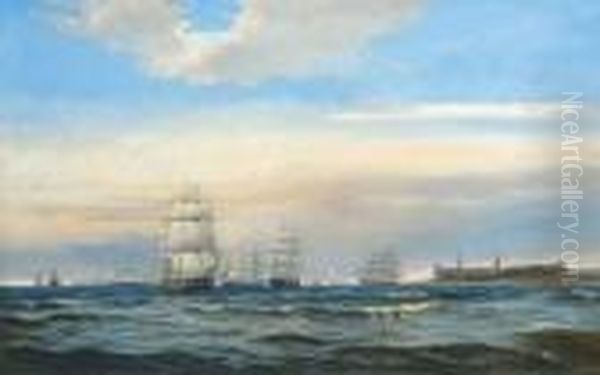 Congested Shipping Lanes Off Kronborg Castle, Denmark - view 1
