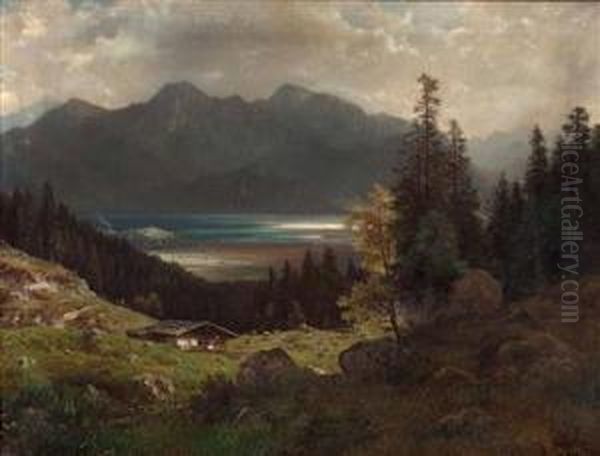"auf Der Alm Mit Blick Auf Den Schliersee" - view 1