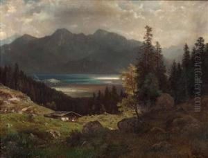 "auf Der Alm Mit Blick Auf Den Schliersee"