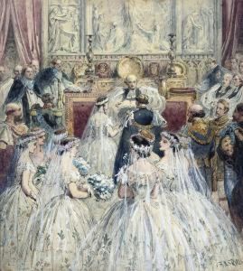 The Wedding Of Queen Victoria To Prince Albert by Frederick John Skill