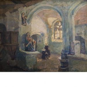 Church Interior by Sigurd Skou