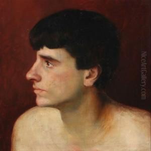Portrait Of Man With Black Hair Portrait Of Man With Black Hair