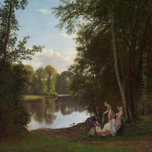 Quiet Summer Evening At A Lake In The Forest - view 1