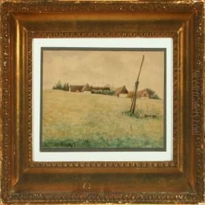 Landscape With A Welland Houses by P. C. Skovgaard