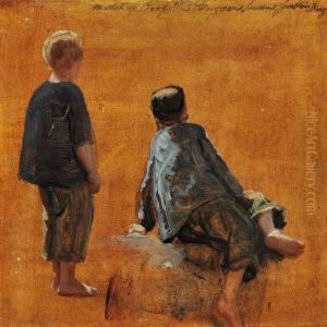 Study Of Two Boys by Peter Christian T. Skovgaard