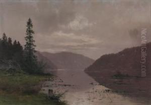 Landskap Med Vann by Ludvig Skramstad