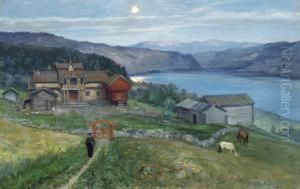 A Fine Farm At Last! by Christian Eriksen Skredsvig
