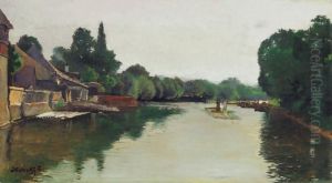 Riverside Landscape by Dome Skuteczky