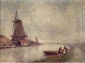 Marina Con Mulino by Alberto Slataper