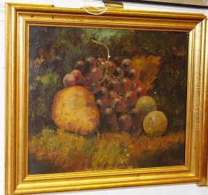 Fruit On A Mossy Bank; And Another Of A Birds Nest by Charles Henry Slater