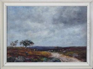 A Moorland Scene With Sheep by John Falconar Slater