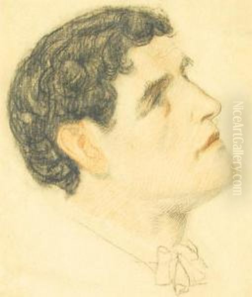 Two Studies Of Male Heads - view 1