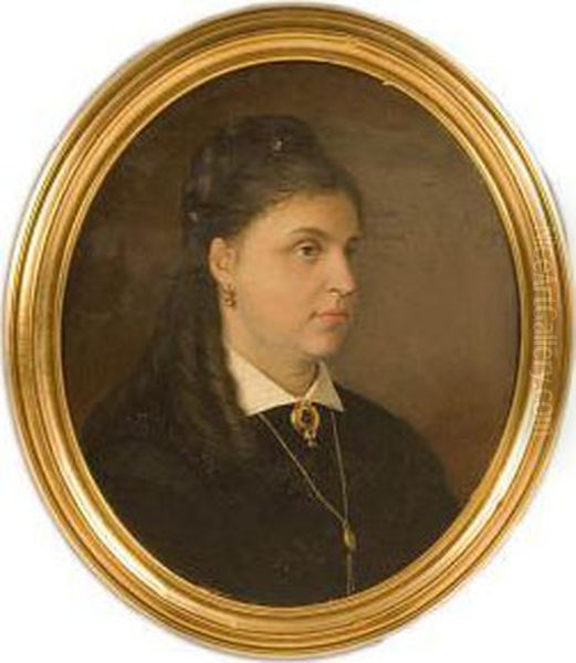 Portret Kobiety W Czarnej Sukni Z Bialym Kolnierzykiem - view 1