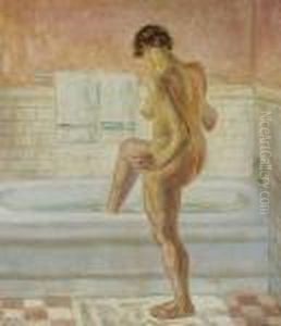Woman Entering Bath by John Sloan