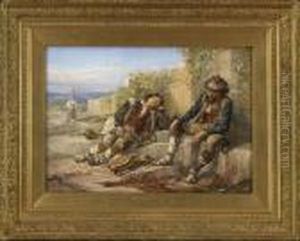 1832-1895)
"musicians At Rest" by Charles Philip Slocombe