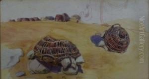 Lobster Pots by Frederick Albert Slocombe