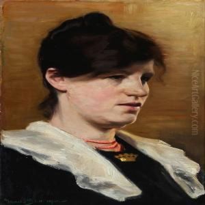 Portraet Af Malerinden Agnes Slott-moller by Harald Slott-Moller