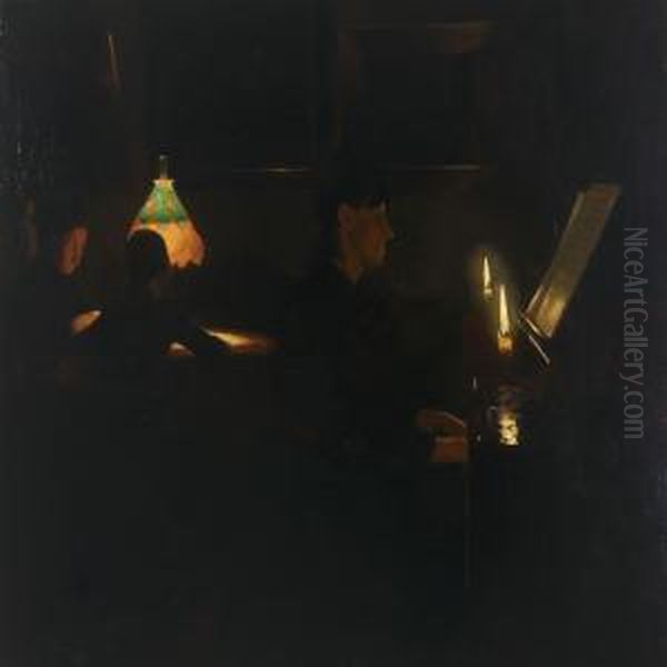 Interior With A Young Woman - view 1