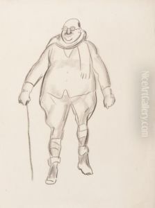 Eight Drawings From A Sketchbook By The Artist Annotated 'katwijk Aan Zee' by Willy Sluyters