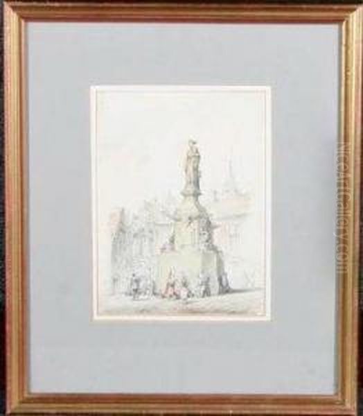 A Market Square With Figures In Bretton Dress - view 1