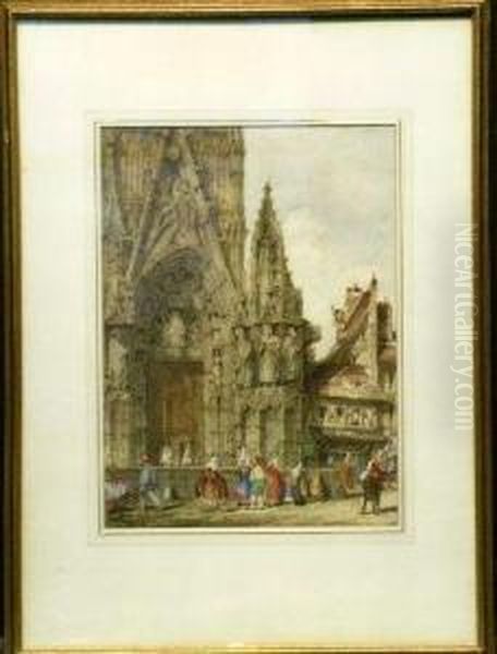 View Outside Rouen Cathedral - view 1