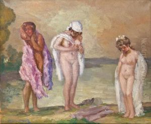 Drei Badende by Pavel Dmitrievic Smarov